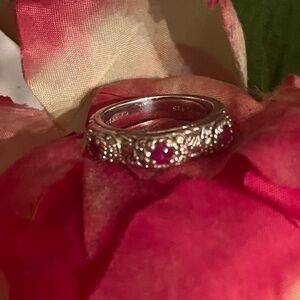 Judith Ripka Triple Ruby Ring
